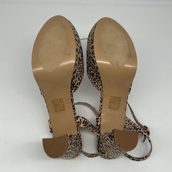 Journee Collection Roslynn Leopard Platform High Block Heel Ankle Strap 12M - Picture 8 of 15
